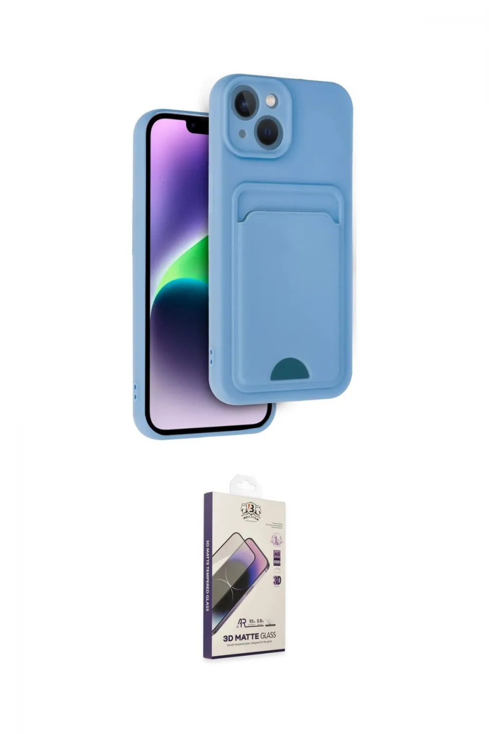 ieg™ iPhone 14 Kılıf Vadi Çizgi Prime - Siyah Bilvis 3D Mat Cam Ekran Koruyucu
