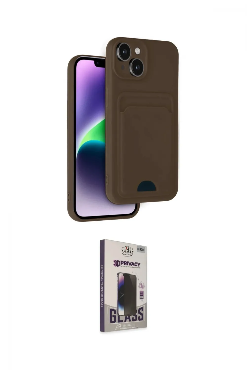 ieg™ iPhone 14 Kılıf Vadi Çizgi Prime - Siyah Bilvis Hayalet Cam Ekran Koruyucu