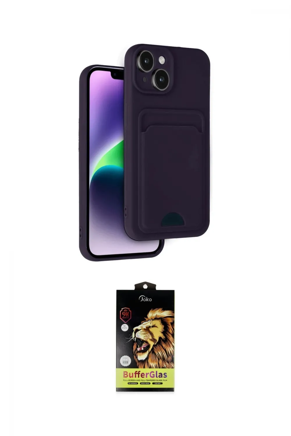 ieg™ iPhone 14 Kılıf Vadi Çizgi Prime - Siyah Buffer Cam Ekran Koruyucu