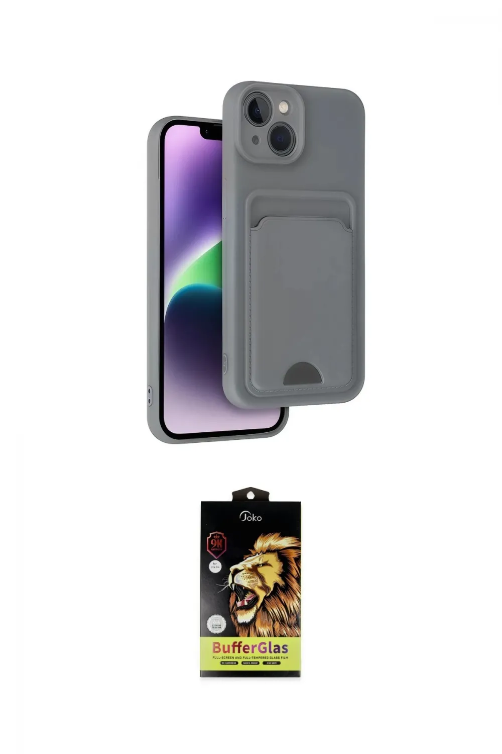 ieg™ iPhone 14 Kılıf Vadi Çizgi Prime - Siyah Buffer Cam Ekran Koruyucu