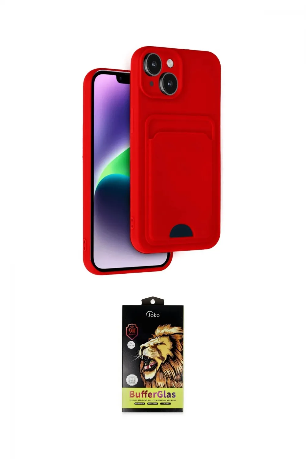 ieg™ iPhone 14 Kılıf Vadi Çizgi Prime - Siyah Buffer Cam Ekran Koruyucu