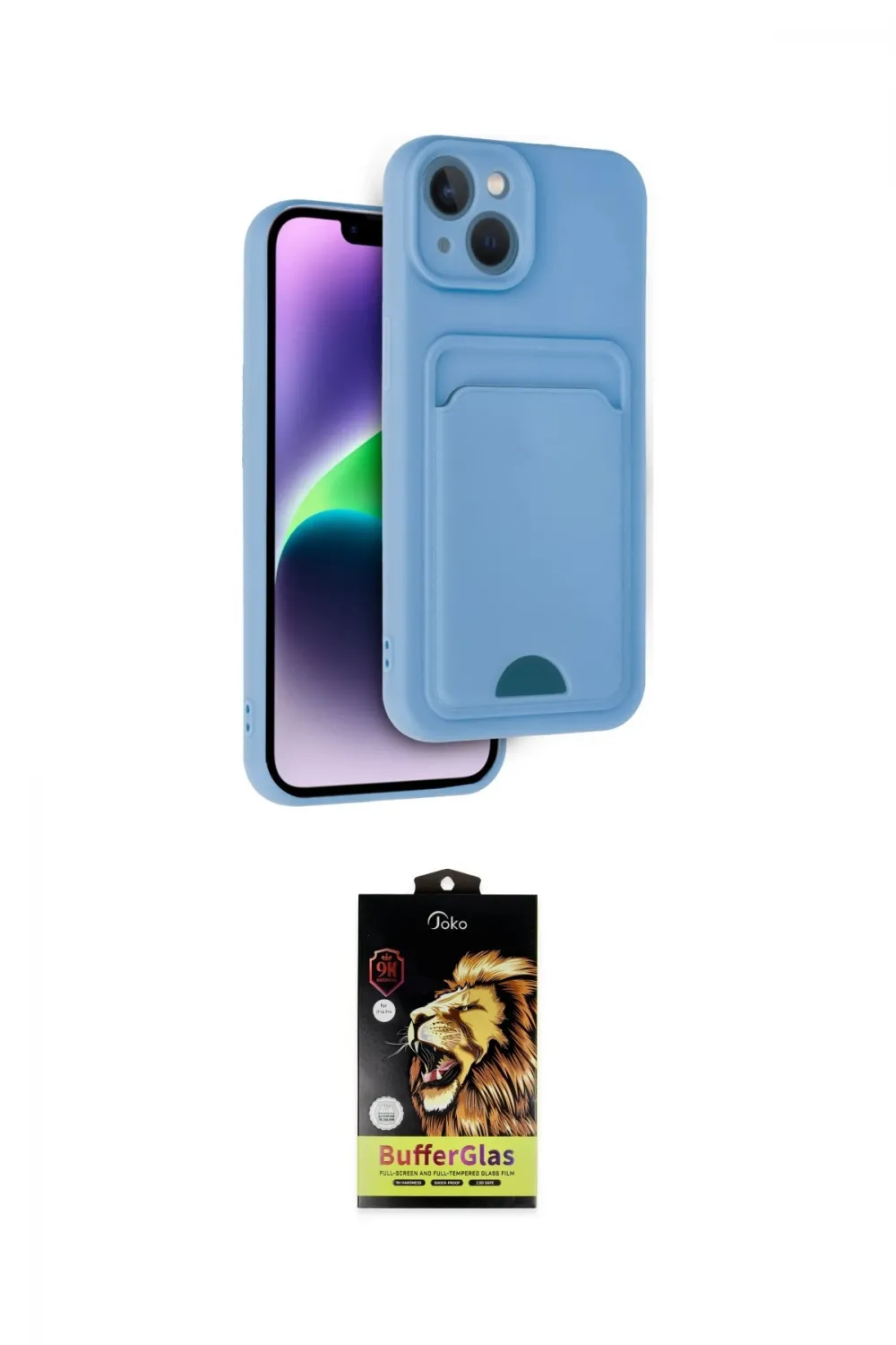ieg™ iPhone 14 Kılıf Vadi Çizgi Prime - Siyah Buffer Cam Ekran Koruyucu