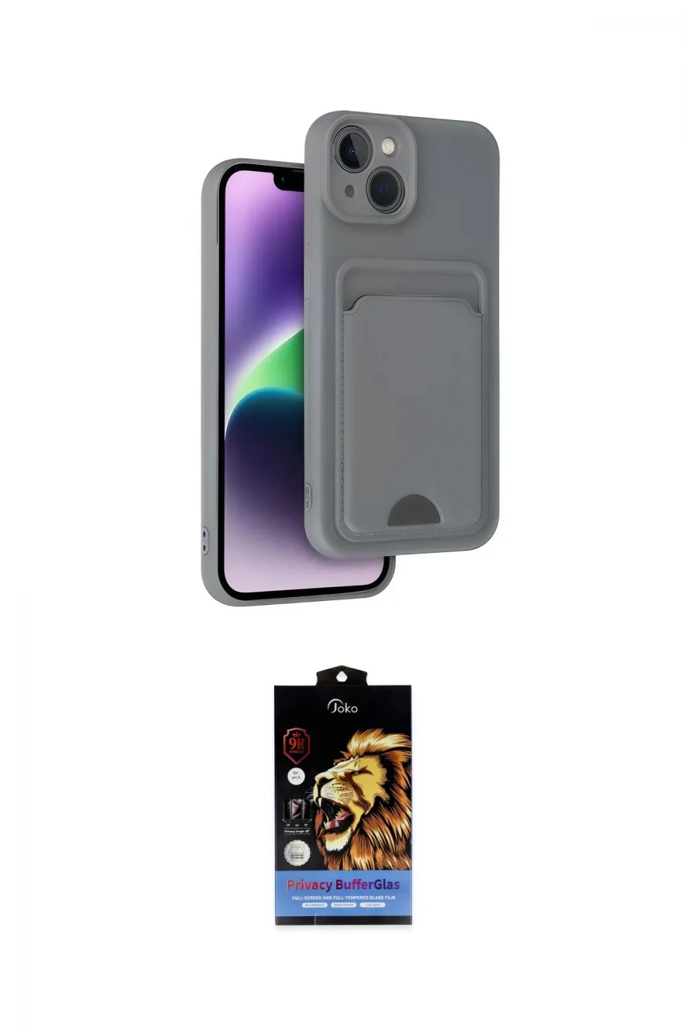 ieg™ iPhone 14 Kılıf Vadi Çizgi Prime - Siyah Buffer Hayalet Cam Ekran Koruyucu