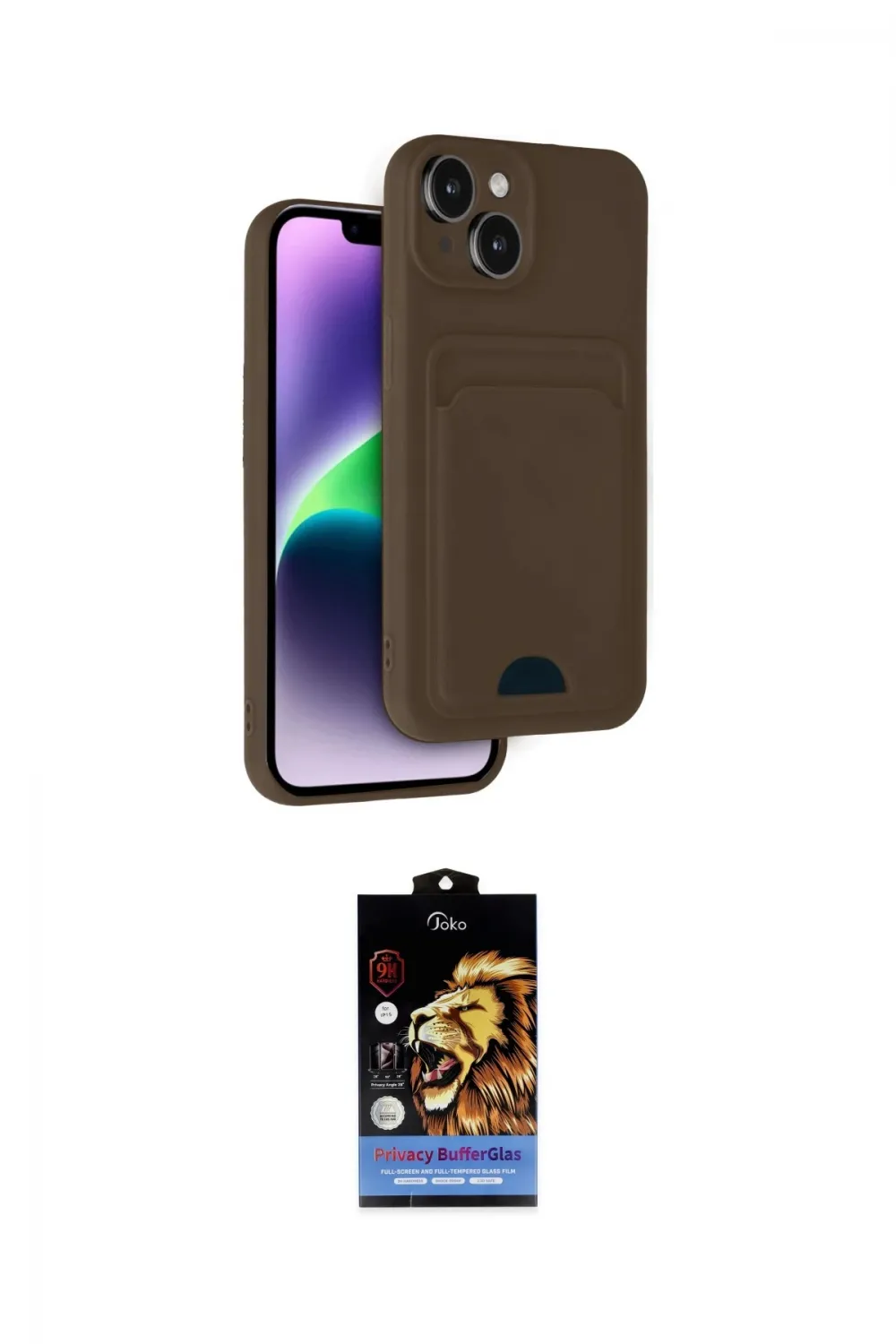ieg™ iPhone 14 Kılıf Vadi Çizgi Prime - Siyah Buffer Hayalet Cam Ekran Koruyucu