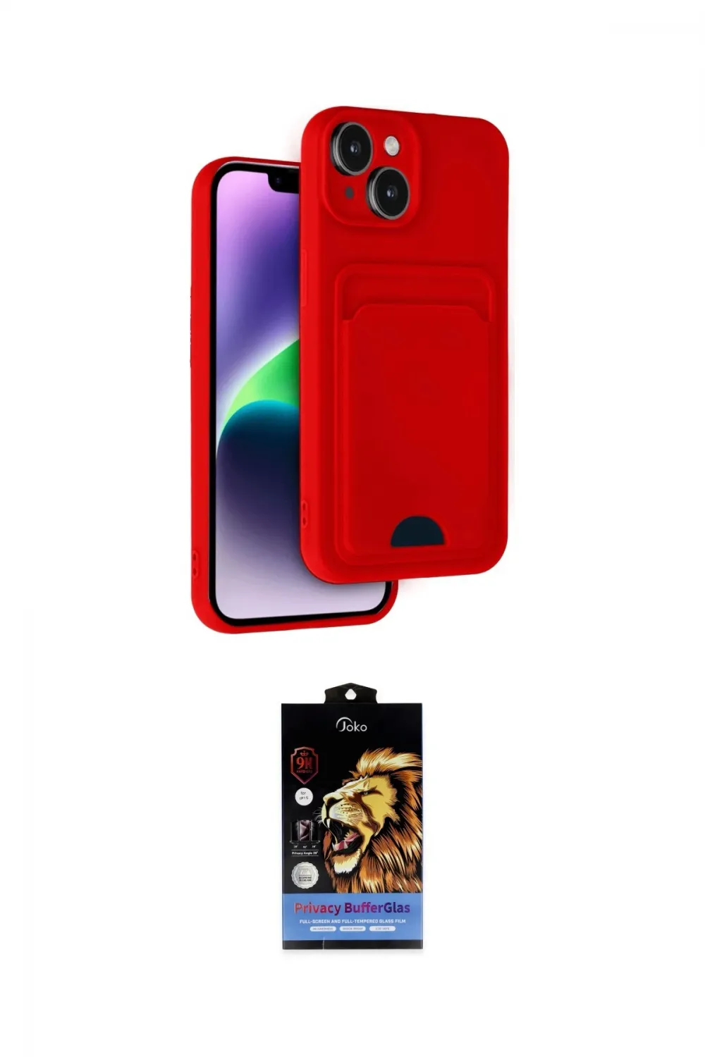 ieg™ iPhone 14 Kılıf Vadi Çizgi Prime - Siyah Buffer Hayalet Cam Ekran Koruyucu