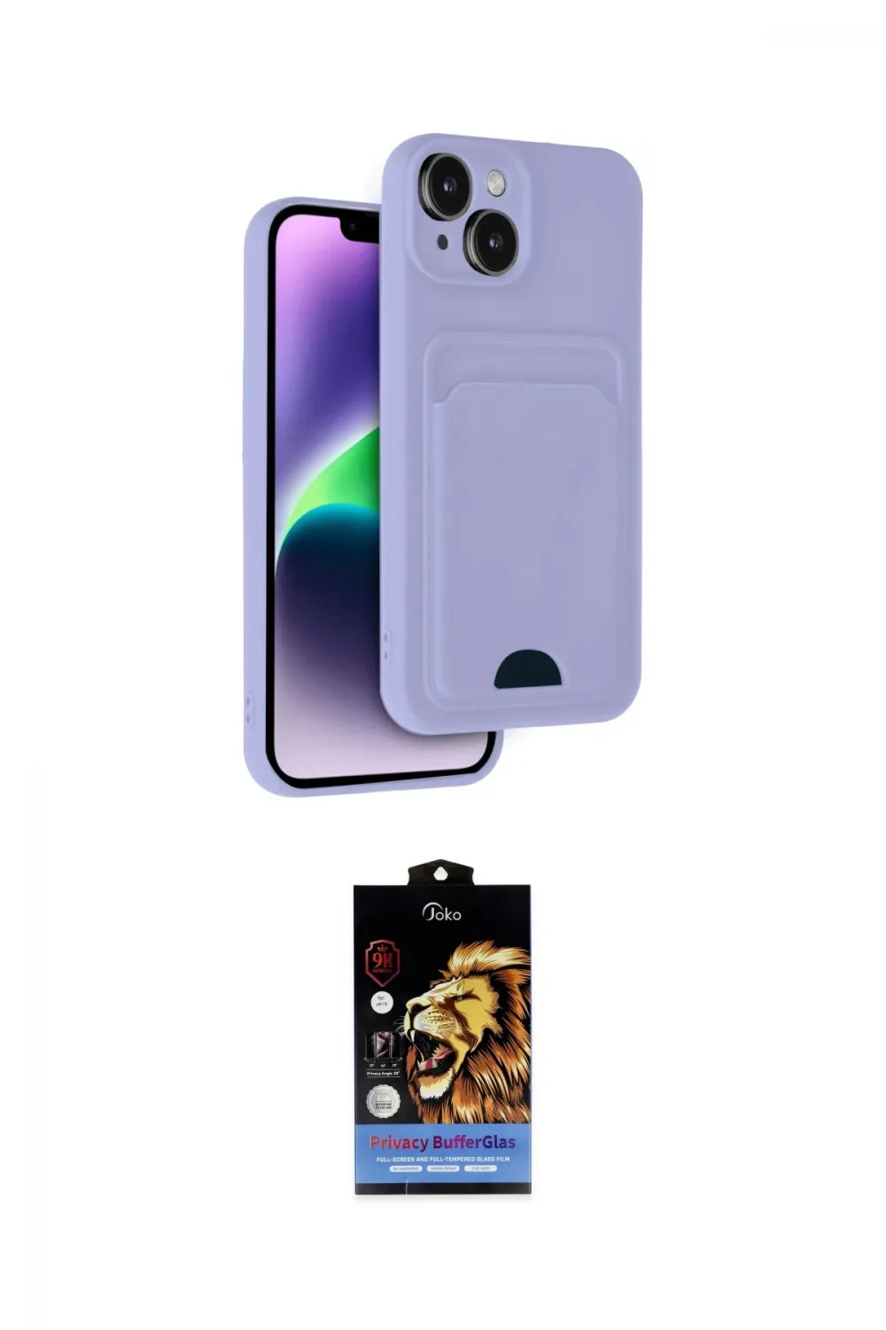 ieg™ iPhone 14 Kılıf Vadi Çizgi Prime - Siyah Buffer Hayalet Cam Ekran Koruyucu