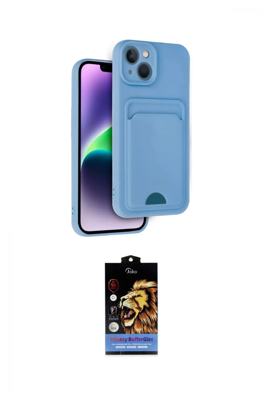 ieg™ iPhone 14 Kılıf Vadi Çizgi Prime - Siyah Buffer Hayalet Cam Ekran Koruyucu