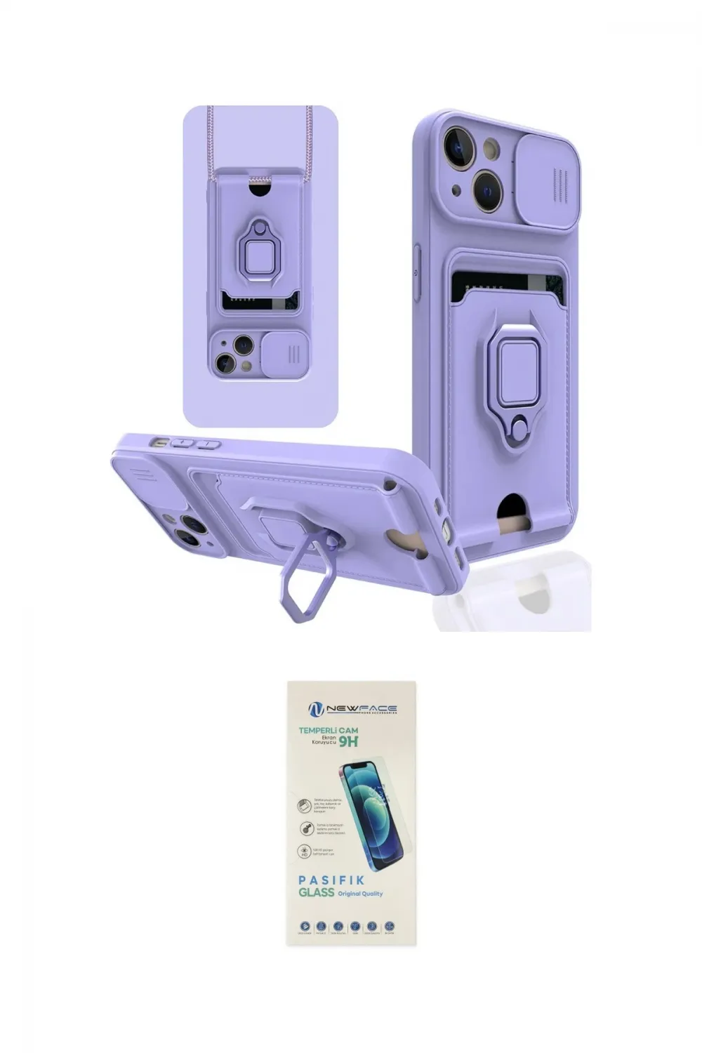ieg™ iPhone 14 Kılıf Vadi Form Prime - Şeffaf Pasifik Cam Ekran Koruyucu
