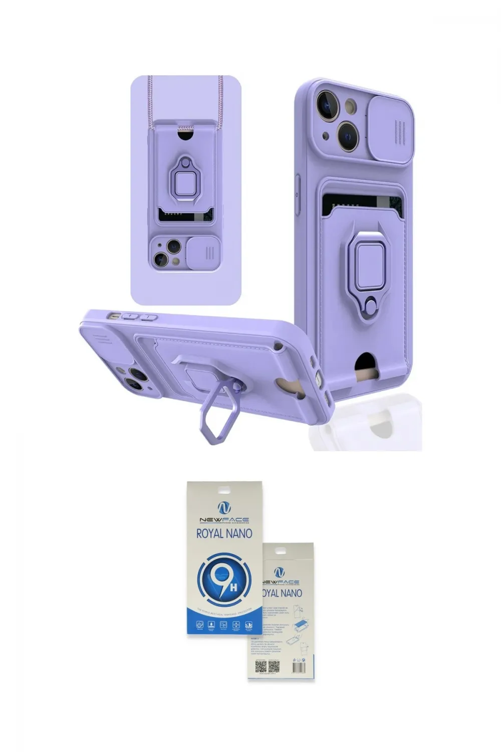 ieg™ iPhone 14 Kılıf Vadi Form Prime - Şeffaf Royal Nano Ekran Koruyucu