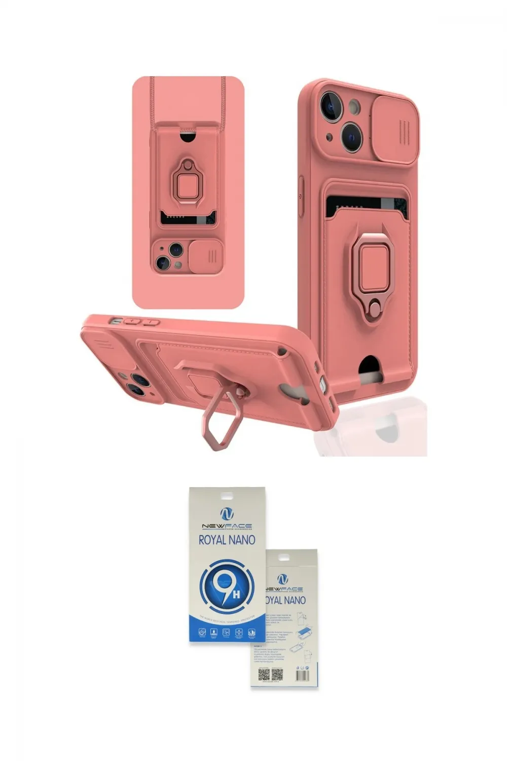 ieg™ iPhone 14 Kılıf Vadi Form Prime - Şeffaf Royal Nano Ekran Koruyucu
