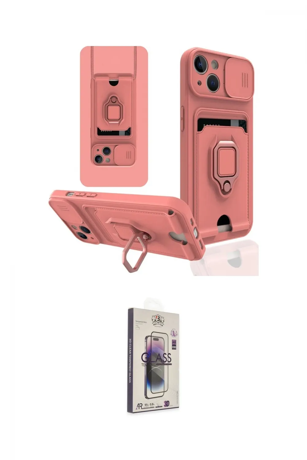 ieg™ iPhone 14 Kılıf Vadi Form Prime - Siyah Bilvis 3D Cam Ekran Koruyucu