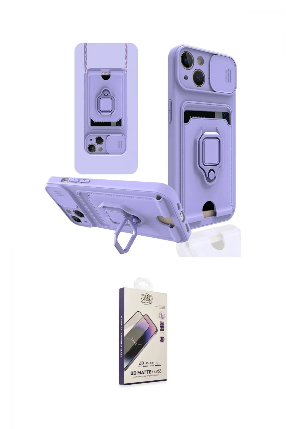 ieg™ iPhone 14 Kılıf Vadi Form Prime - Siyah Bilvis 3D Mat Cam Ekran Koruyucu