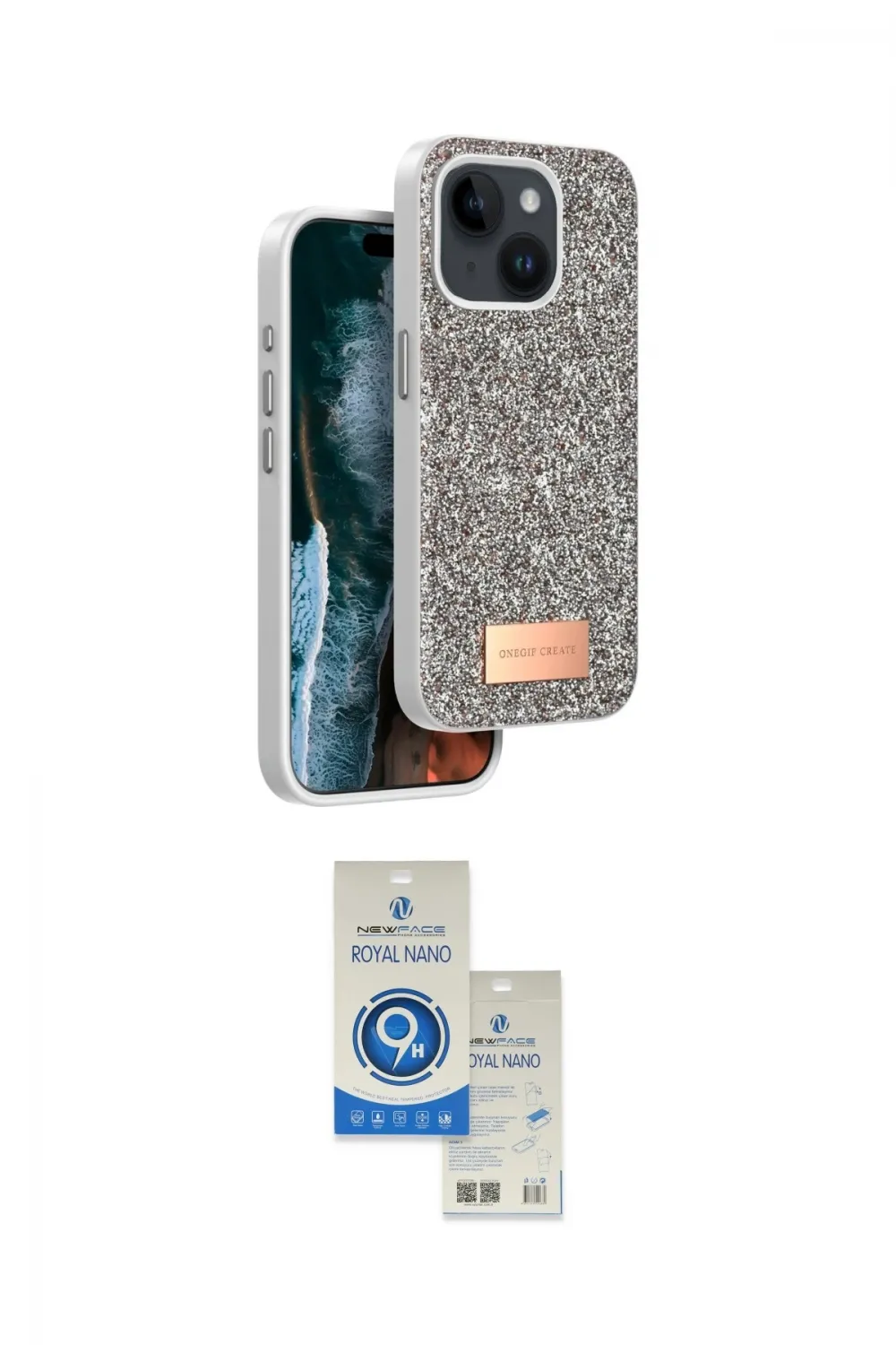 ieg™ iPhone 14 Kılıf Vadi Klasik Serisi - Şeffaf Royal Nano Ekran Koruyucu
