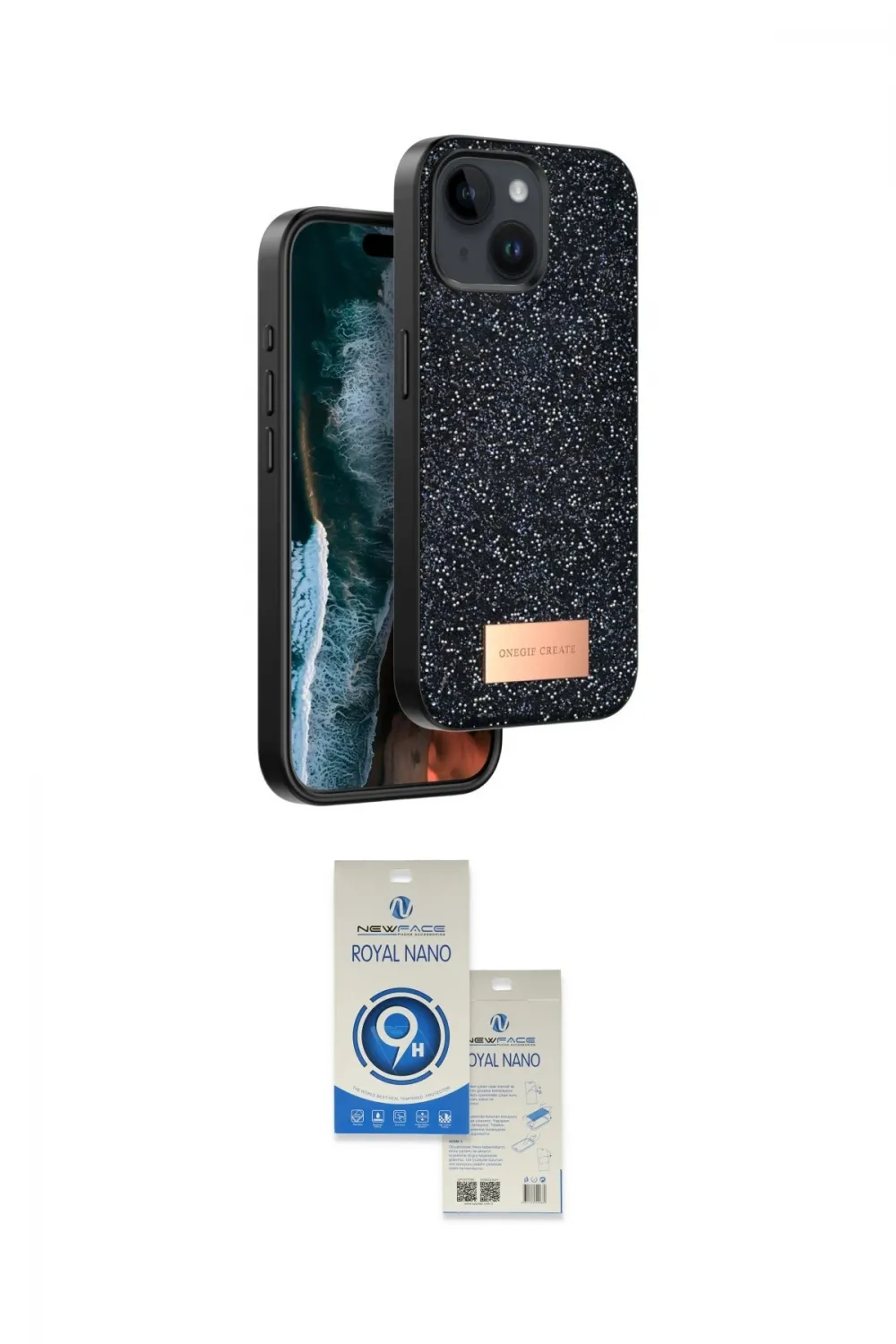 ieg™ iPhone 14 Kılıf Vadi Klasik Serisi - Şeffaf Royal Nano Ekran Koruyucu
