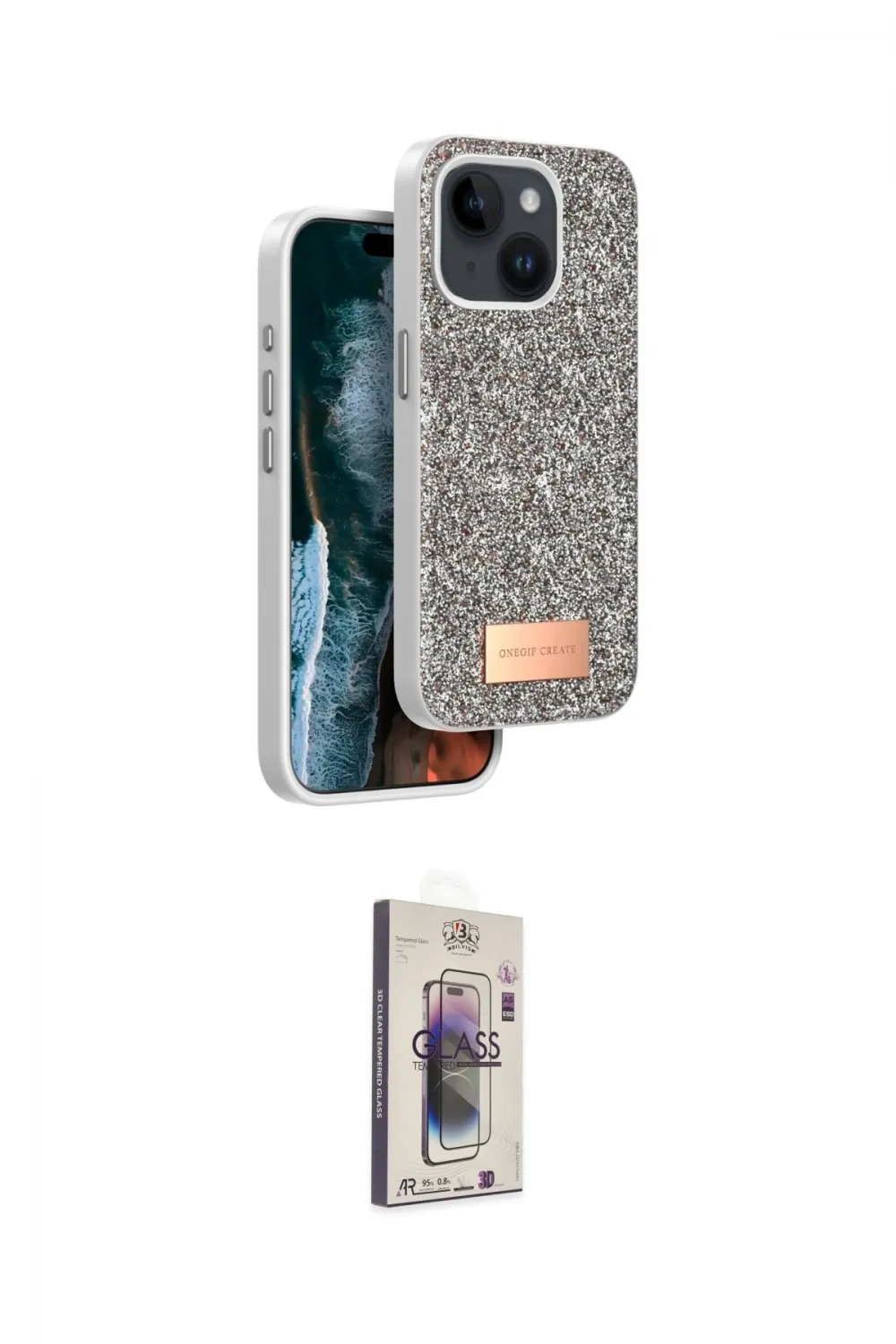 ieg™ iPhone 14 Kılıf Vadi Klasik Serisi - Siyah Bilvis 3D Cam Ekran Koruyucu