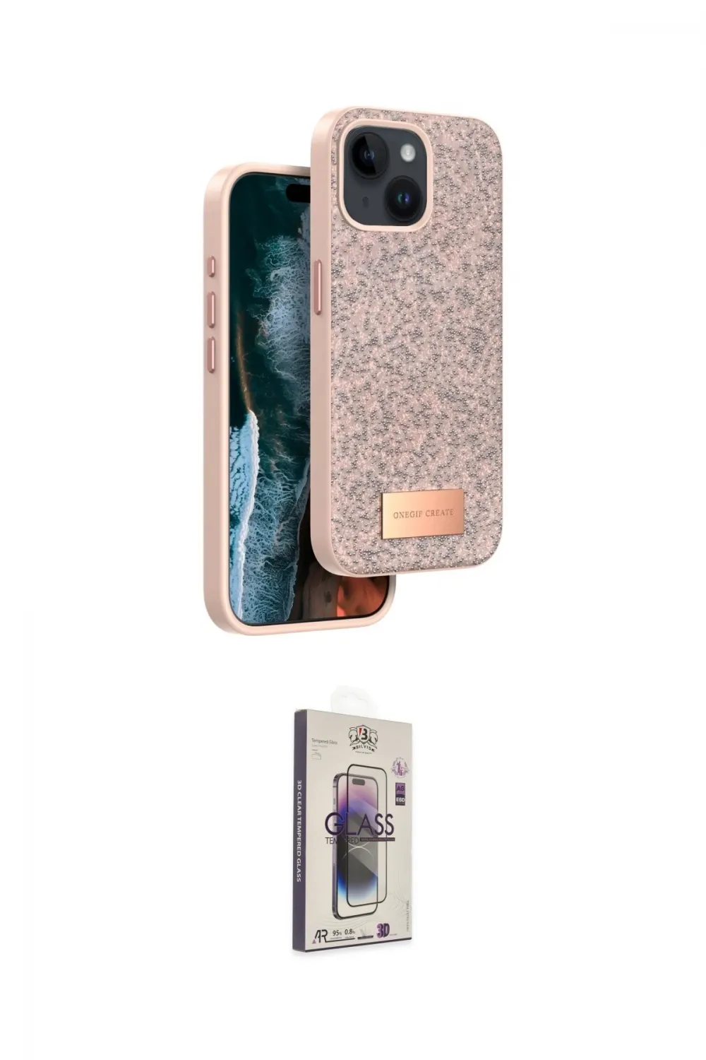 ieg™ iPhone 14 Kılıf Vadi Klasik Serisi - Siyah Bilvis 3D Cam Ekran Koruyucu
