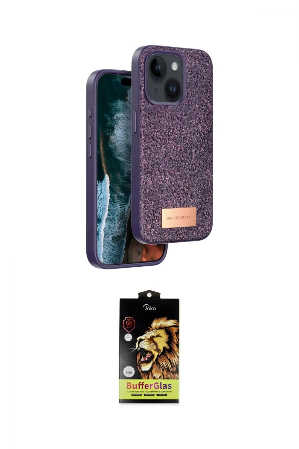 ieg™ iPhone 14 Kılıf Vadi Klasik Serisi - Siyah Buffer Cam Ekran Koruyucu