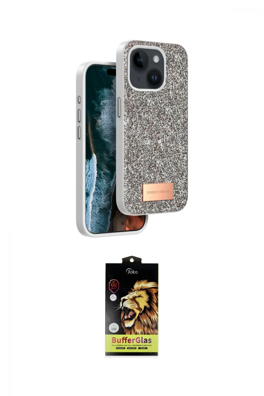 ieg™ iPhone 14 Kılıf Vadi Klasik Serisi - Siyah Buffer Cam Ekran Koruyucu