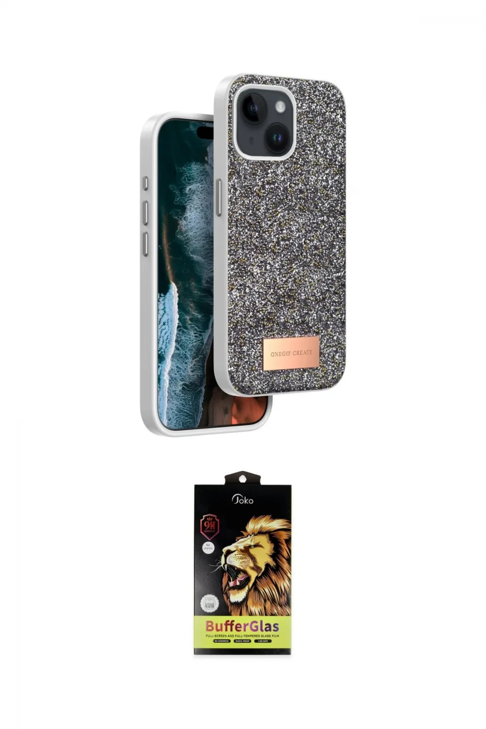 ieg™ iPhone 14 Kılıf Vadi Klasik Serisi - Siyah Buffer Cam Ekran Koruyucu