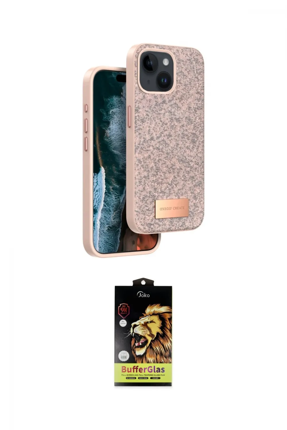 ieg™ iPhone 14 Kılıf Vadi Klasik Serisi - Siyah Buffer Cam Ekran Koruyucu