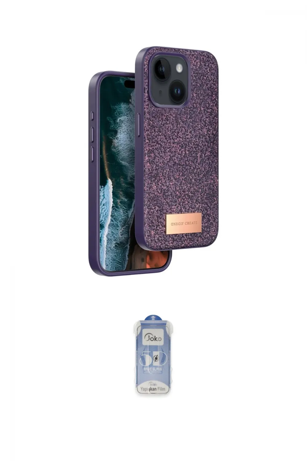 ieg™ iPhone 14 Kılıf Vadi Klasik Serisi - Siyah Joko Magic 5D Cam