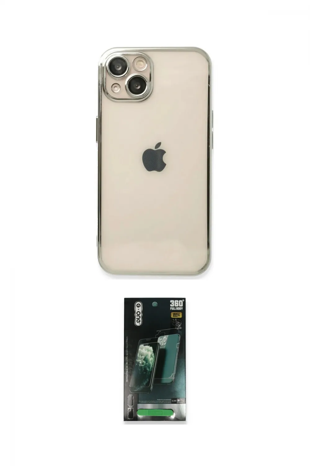 ieg™ iPhone 14 Kılıf Vadi Minimal - Şeffaf 360 Full Body Arka Koruyucu