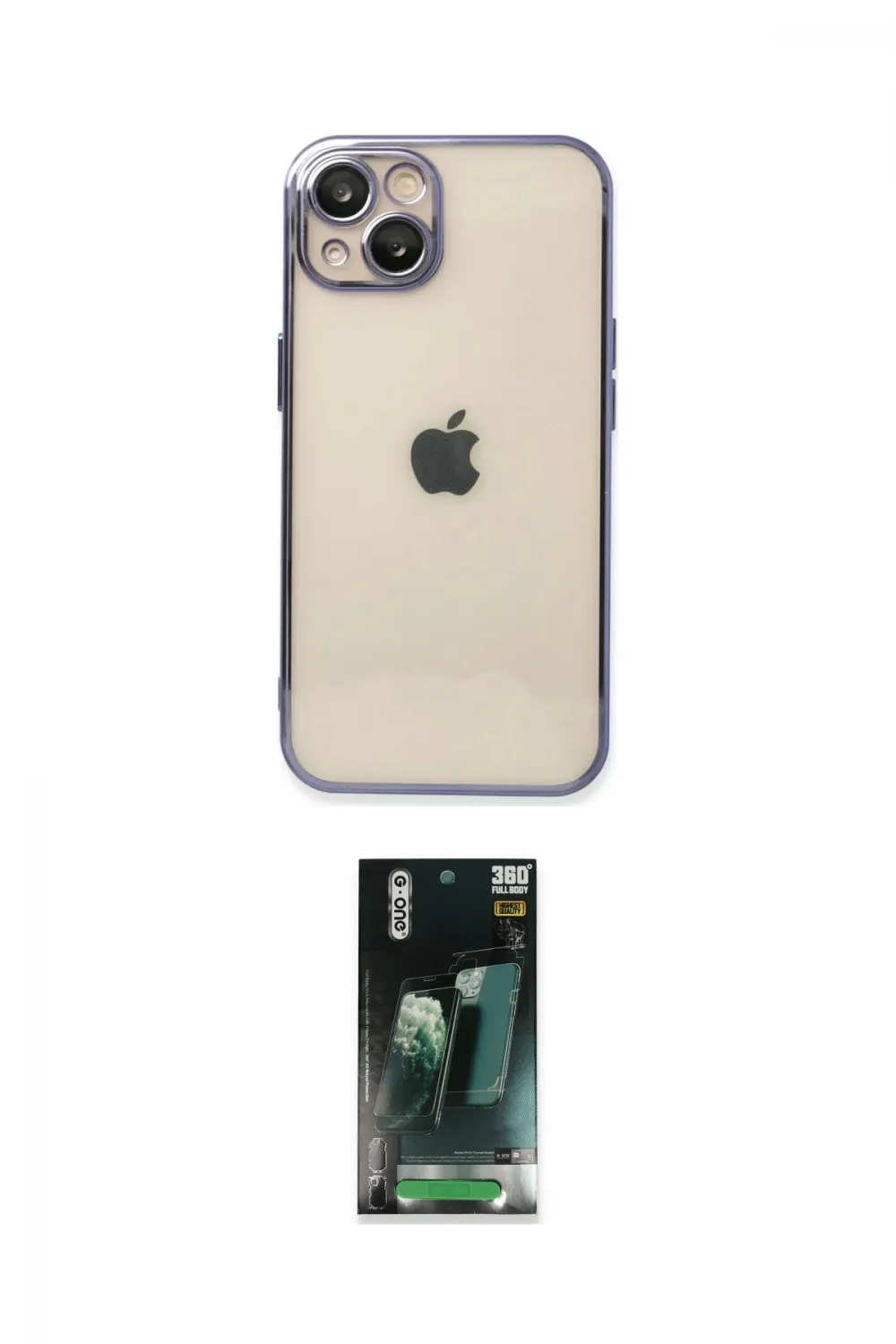ieg™ iPhone 14 Kılıf Vadi Minimal - Şeffaf 360 Full Body Arka Koruyucu