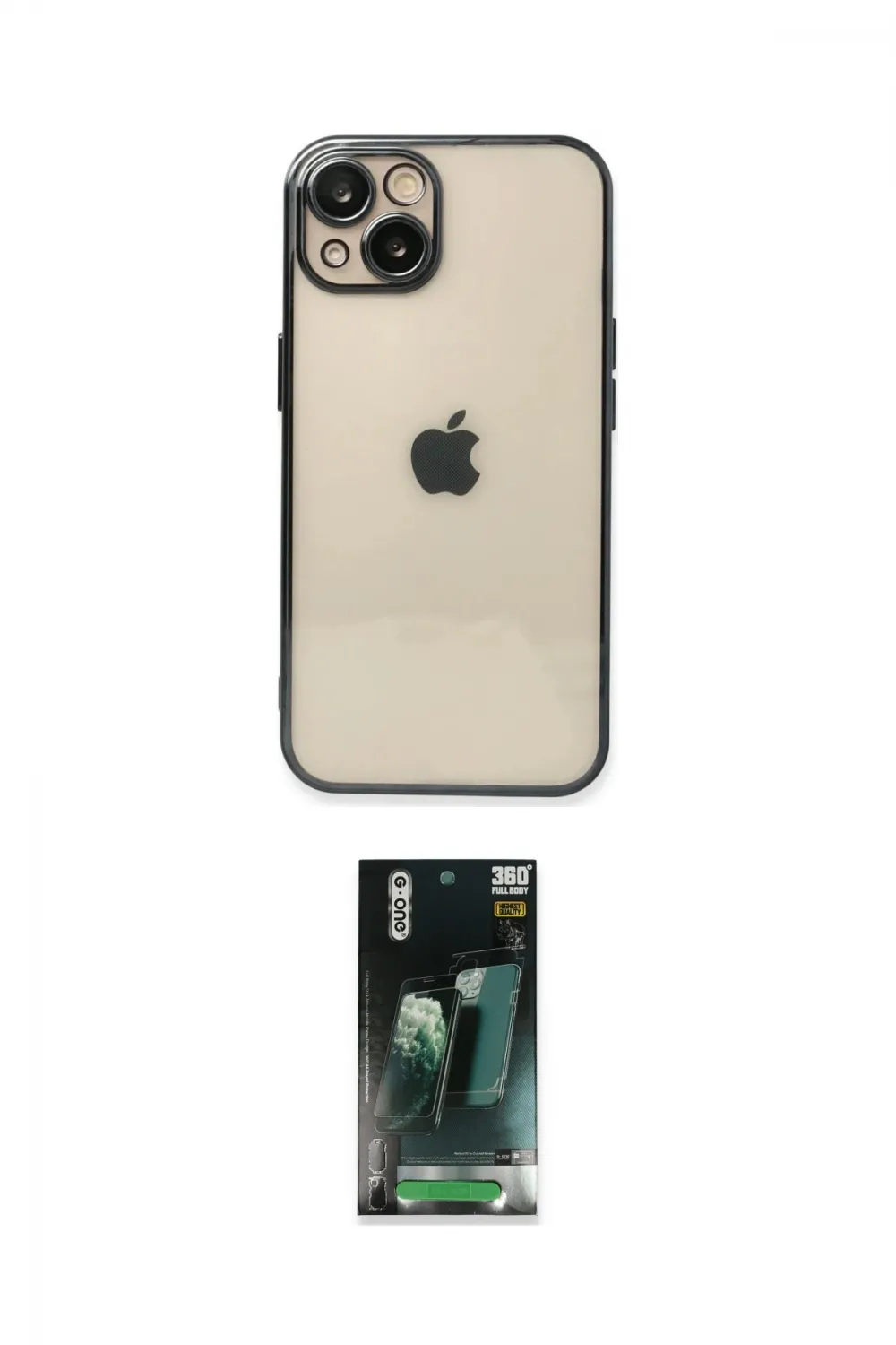 ieg™ iPhone 14 Kılıf Vadi Minimal - Şeffaf 360 Full Body Arka Koruyucu