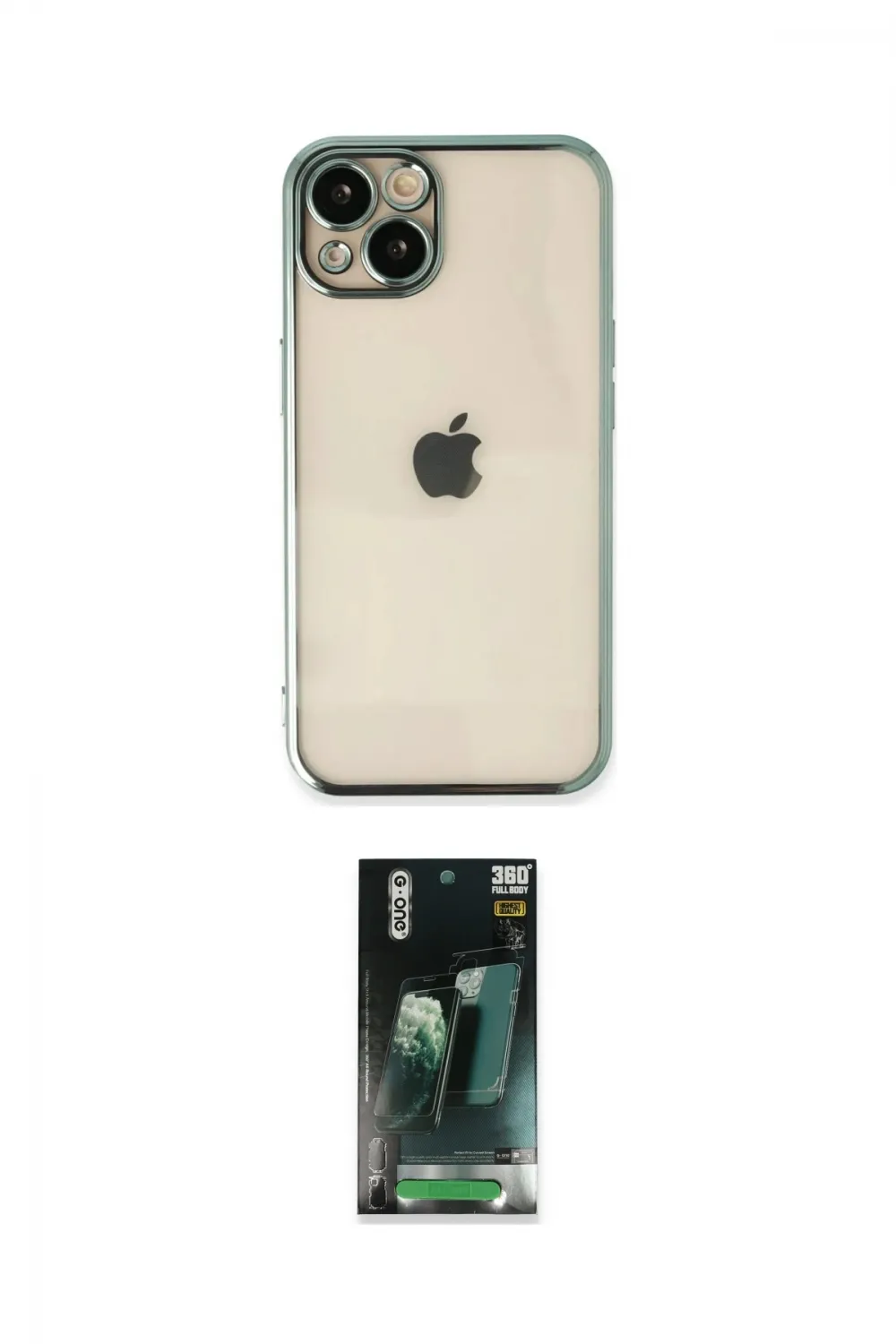 ieg™ iPhone 14 Kılıf Vadi Minimal - Şeffaf 360 Full Body Arka Koruyucu