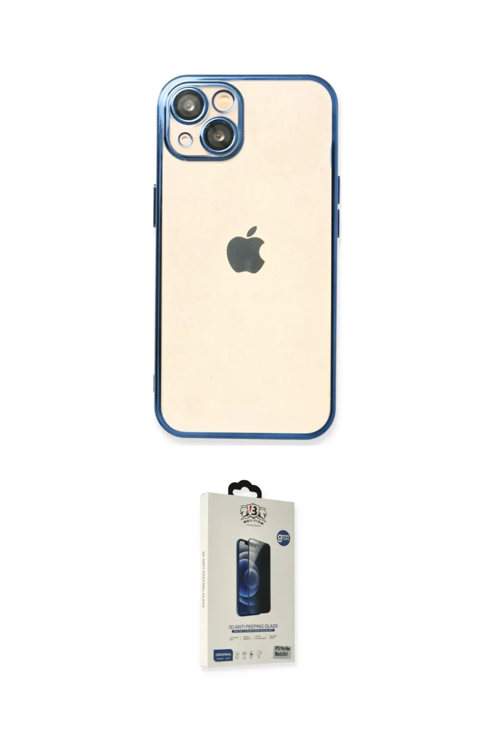 ieg™ iPhone 14 Kılıf Vadi Minimal - Siyah Bilvis Hayalet Cam Ekran Koruyucu