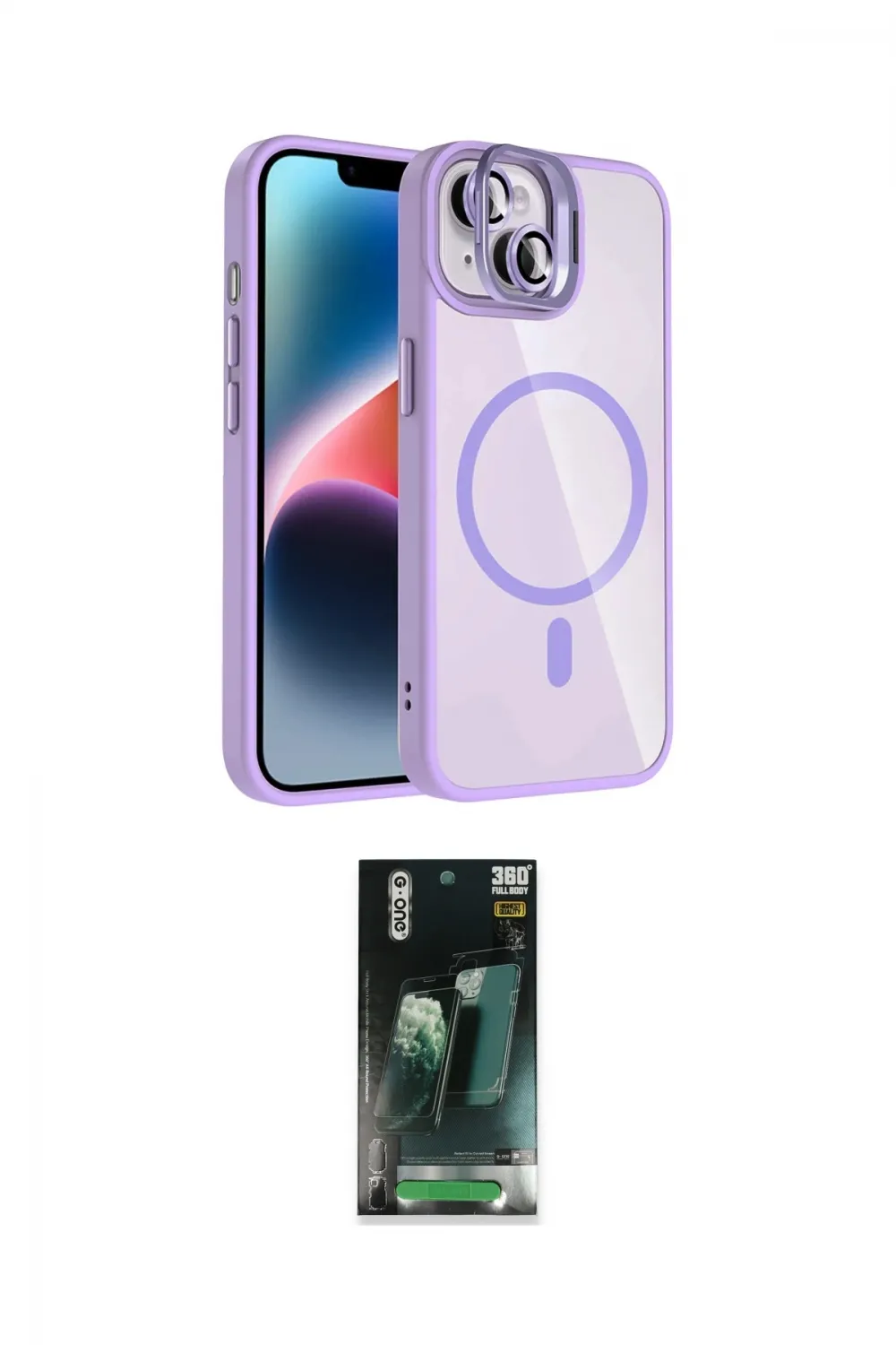ieg™ iPhone 14 Kılıf Yadigar Asil Koleksiyonu - Şeffaf 360 Full Body Arka Koruyucu