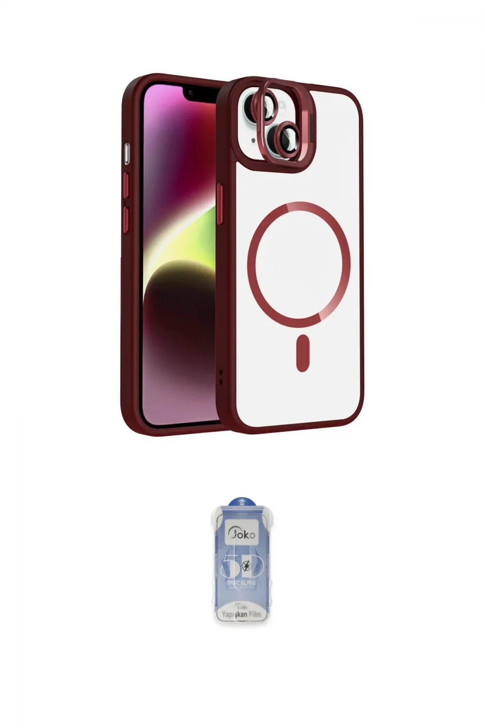 ieg™ iPhone 14 Kılıf Yadigar Asil Koleksiyonu - Siyah Joko Magic 5D Cam