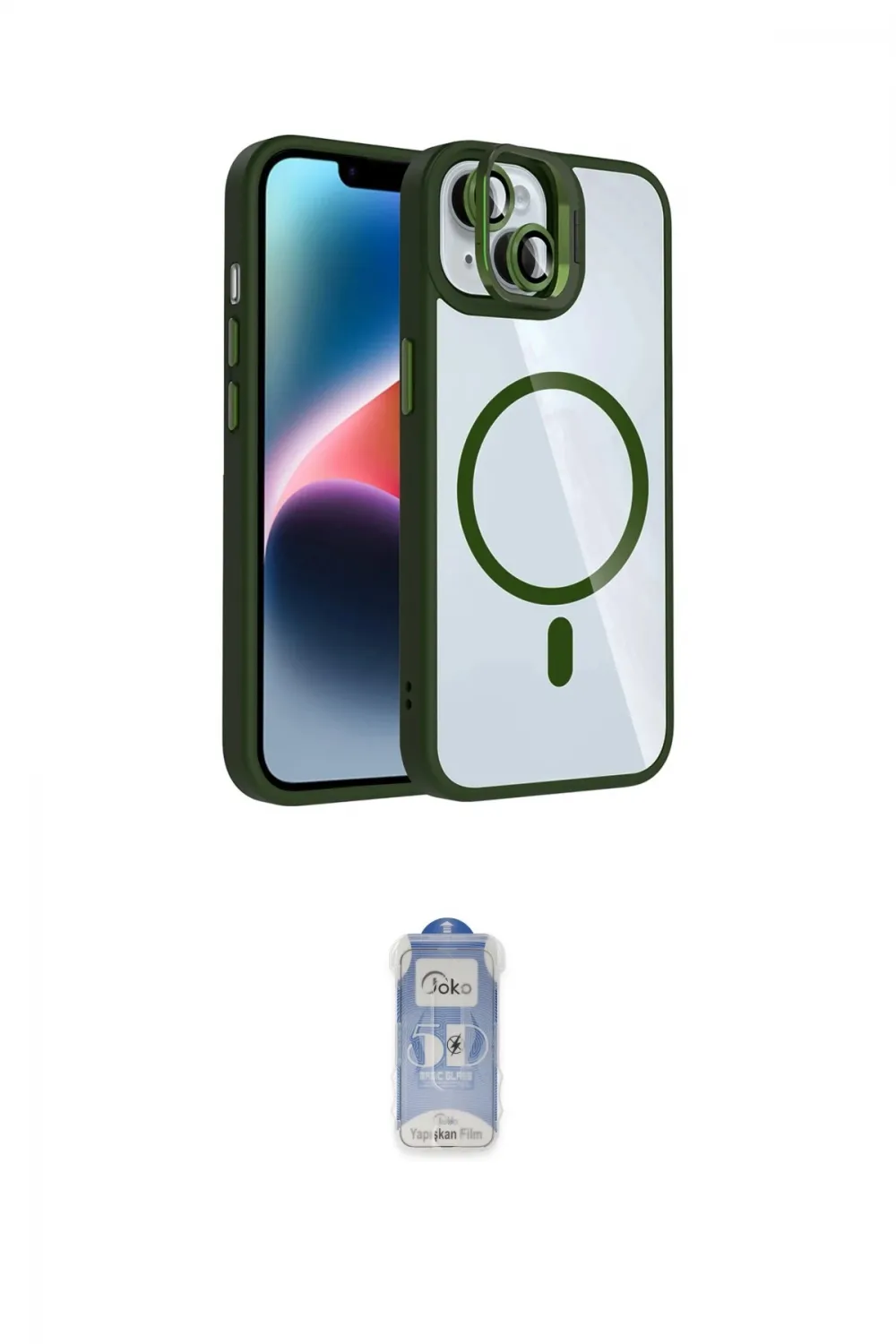 ieg™ iPhone 14 Kılıf Yadigar Asil Koleksiyonu - Siyah Joko Magic 5D Cam