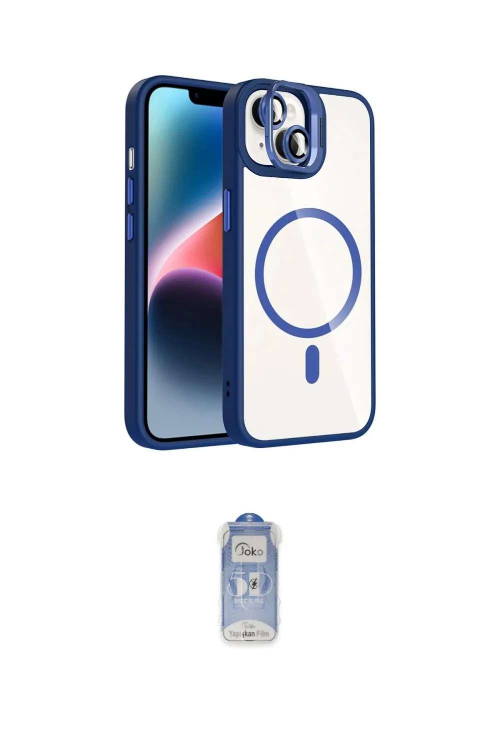 ieg™ iPhone 14 Kılıf Yadigar Asil Koleksiyonu - Siyah Joko Magic 5D Cam