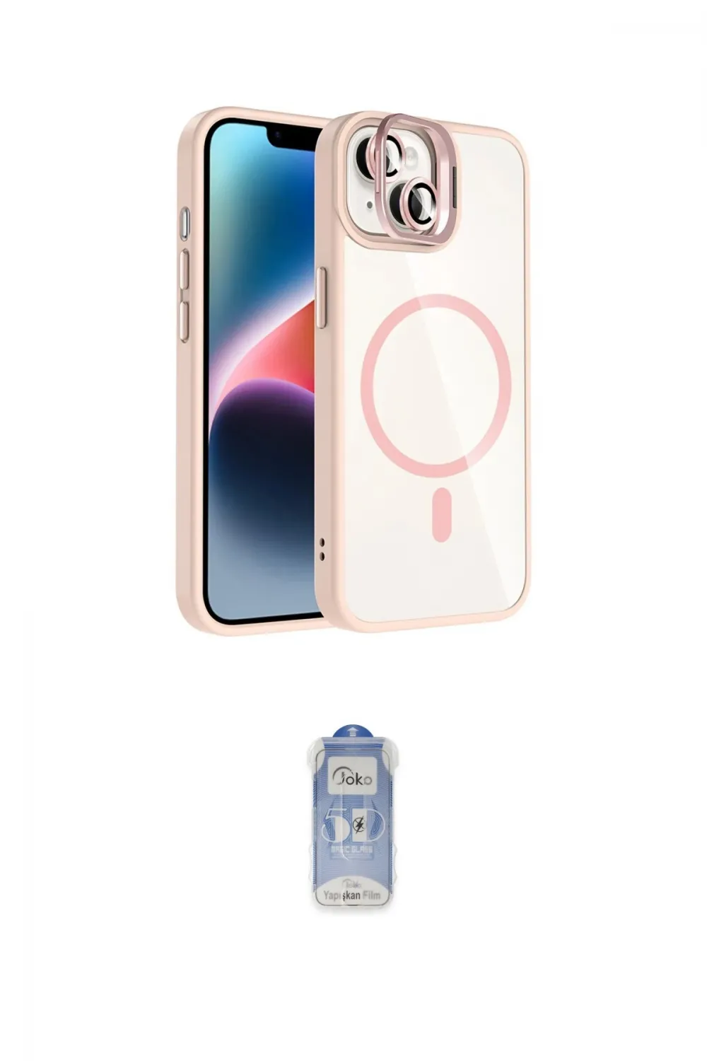 ieg™ iPhone 14 Kılıf Yadigar Asil Koleksiyonu - Siyah Joko Magic 5D Cam