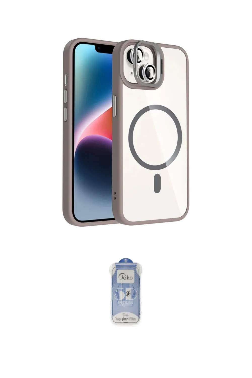 ieg™ iPhone 14 Kılıf Yadigar Asil Koleksiyonu - Siyah Joko Magic 5D Cam
