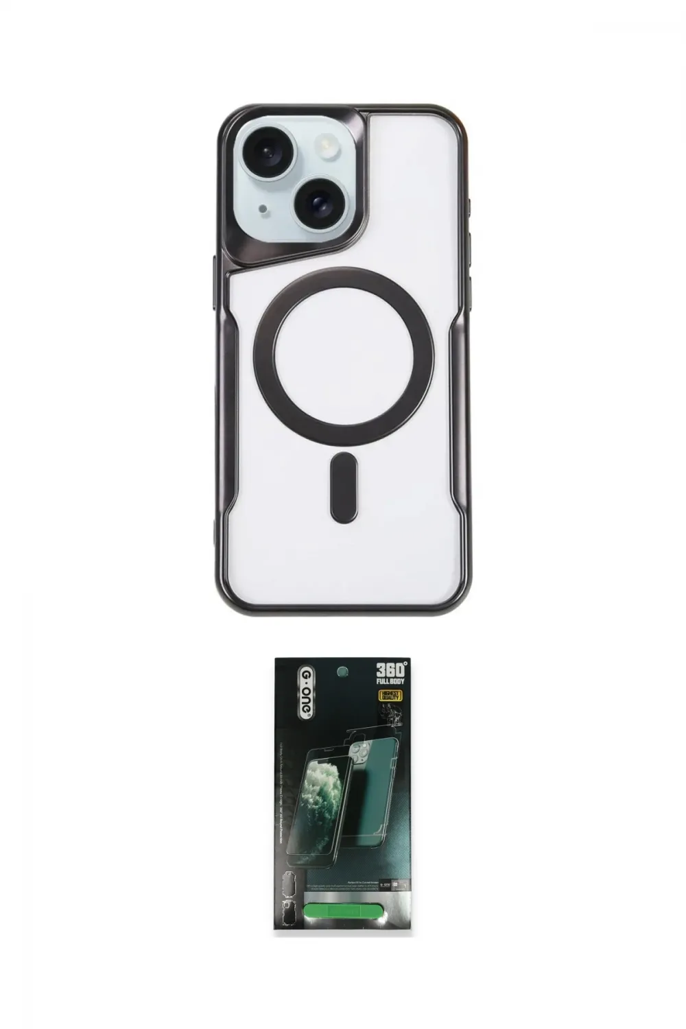ieg™ iPhone 14 Kılıf Yadigar Klasik Özel Seri - Şeffaf 360 Full Body Arka Koruyucu