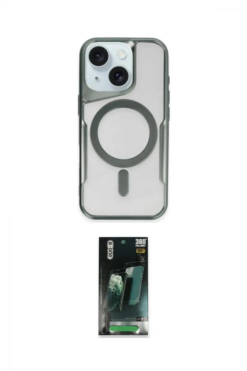 ieg™ iPhone 14 Kılıf Yadigar Klasik Özel Seri - Şeffaf 360 Full Body Arka Koruyucu