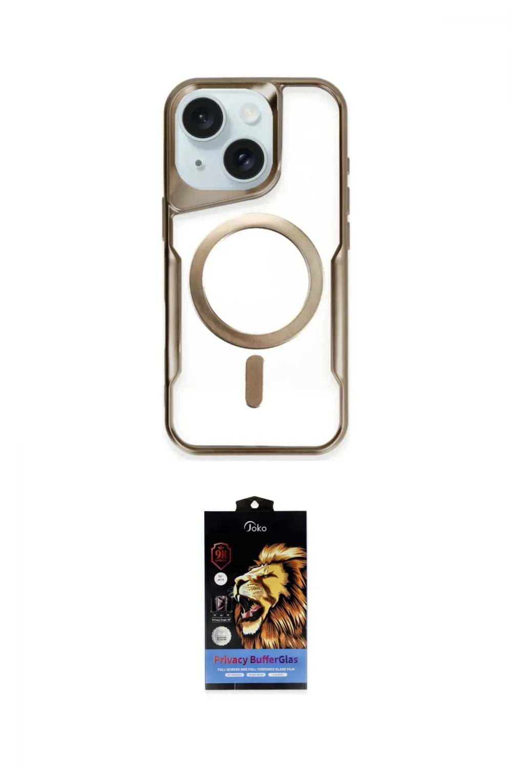 ieg™ iPhone 14 Kılıf Yadigar Klasik Özel Seri - Siyah Buffer Hayalet Cam Ekran Koruyucu