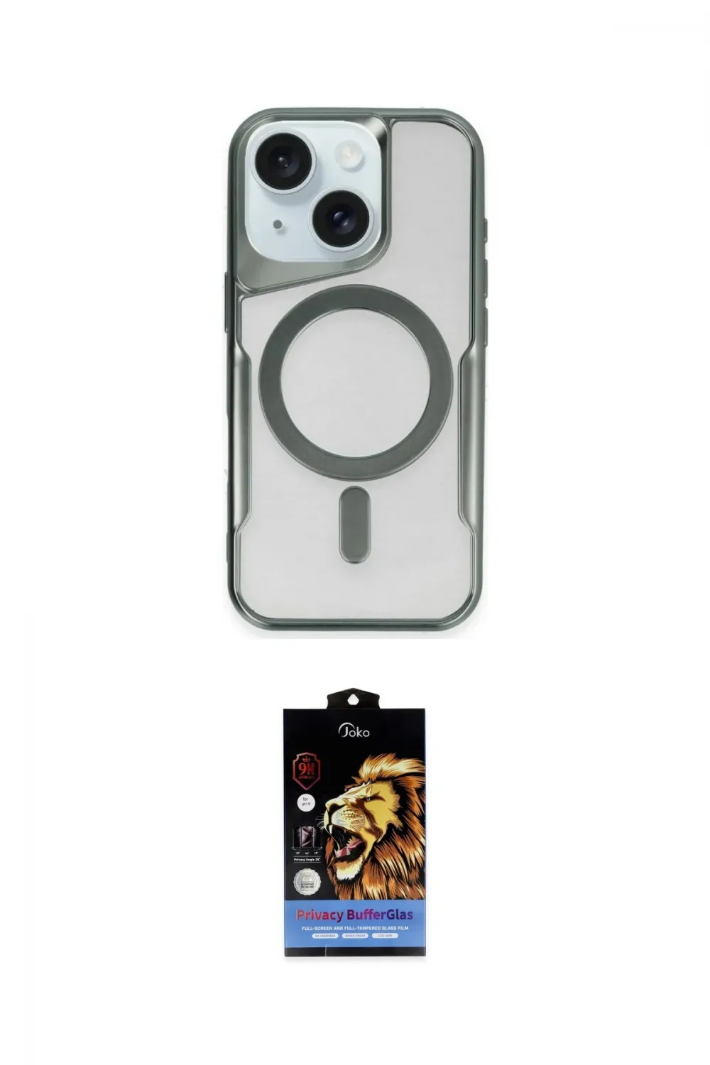 ieg™ iPhone 14 Kılıf Yadigar Klasik Özel Seri - Siyah Buffer Hayalet Cam Ekran Koruyucu