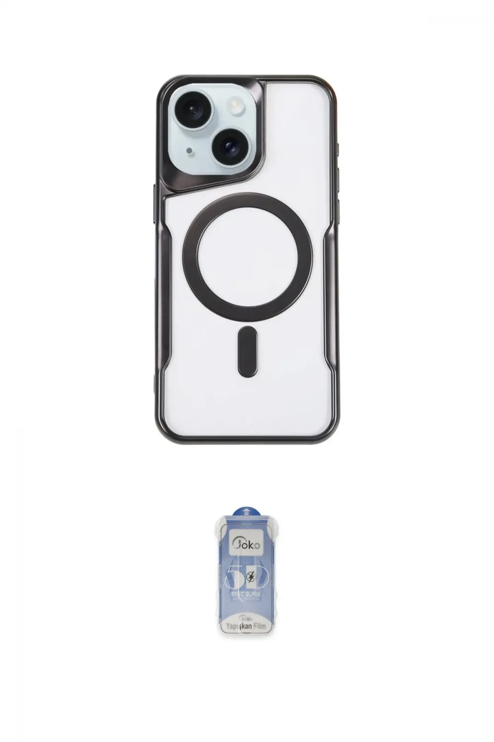 ieg™ iPhone 14 Kılıf Yadigar Klasik Özel Seri - Siyah Joko Magic 5D Cam