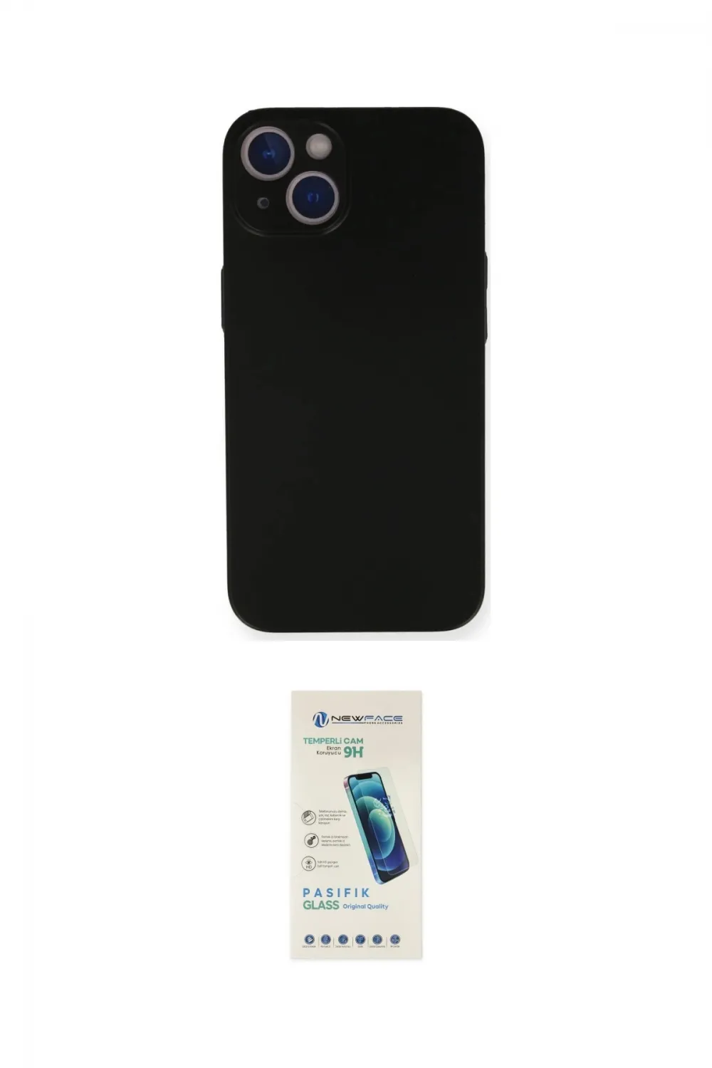 ieg™ iPhone 14 Kılıf Yadigar Yansıma Serisi - Şeffaf Pasifik Cam Ekran Koruyucu
