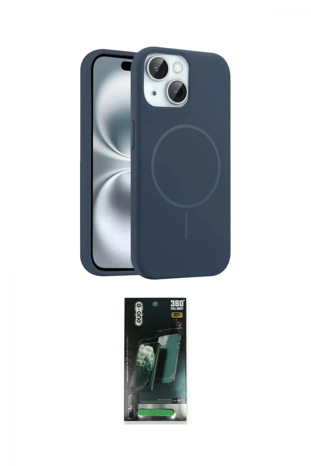 ieg™ iPhone 14 Kılıf Yankı Form Serisi - Şeffaf 360 Full Body Arka Koruyucu