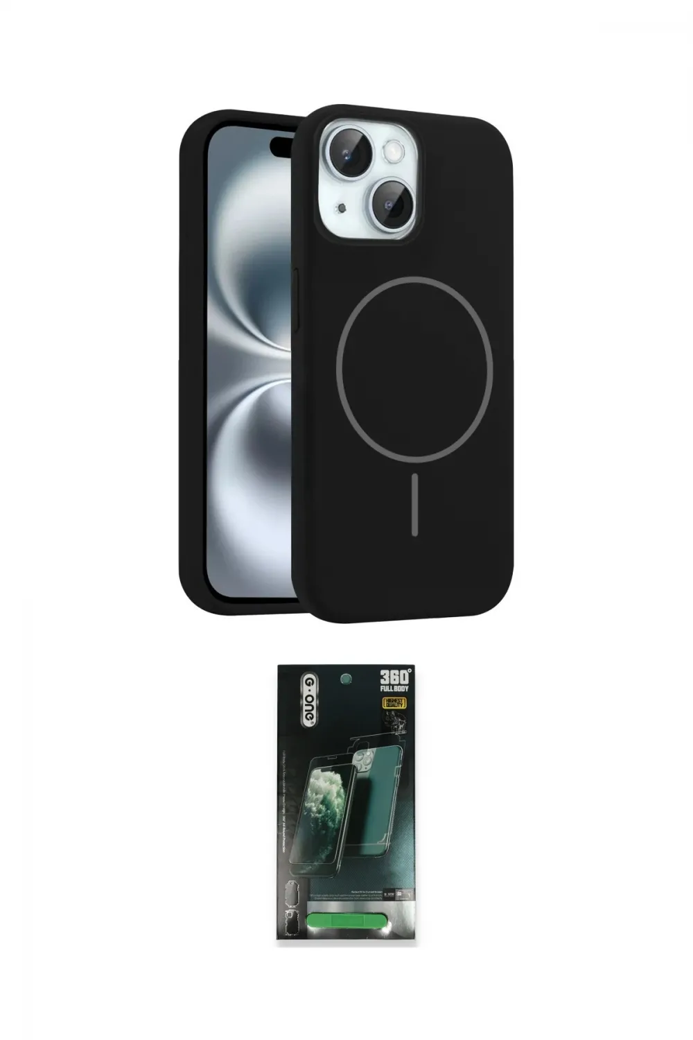 ieg™ iPhone 14 Kılıf Yankı Form Serisi - Şeffaf 360 Full Body Arka Koruyucu