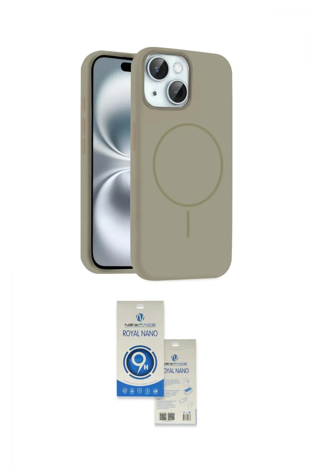 ieg™ iPhone 14 Kılıf Yankı Form Serisi - Şeffaf Royal Nano Ekran Koruyucu