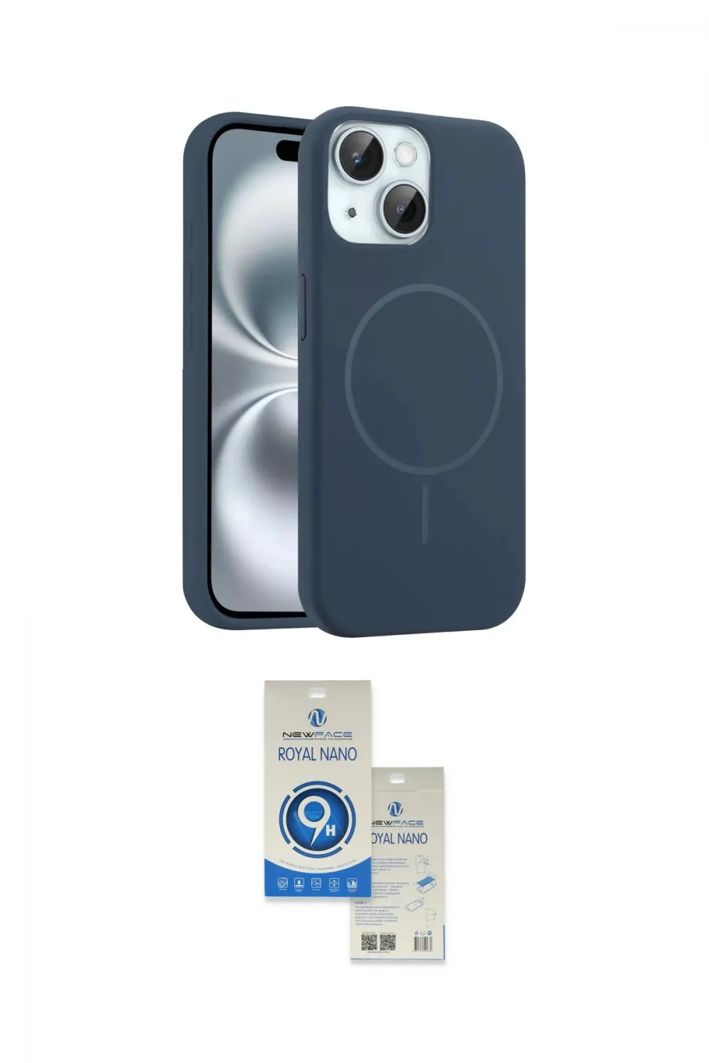 ieg™ iPhone 14 Kılıf Yankı Form Serisi - Şeffaf Royal Nano Ekran Koruyucu