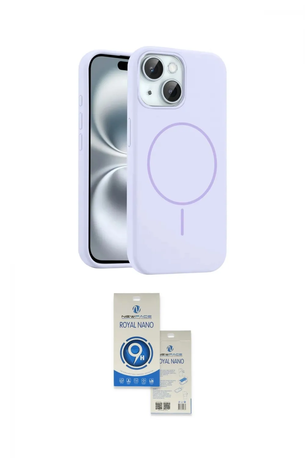 ieg™ iPhone 14 Kılıf Yankı Form Serisi - Şeffaf Royal Nano Ekran Koruyucu