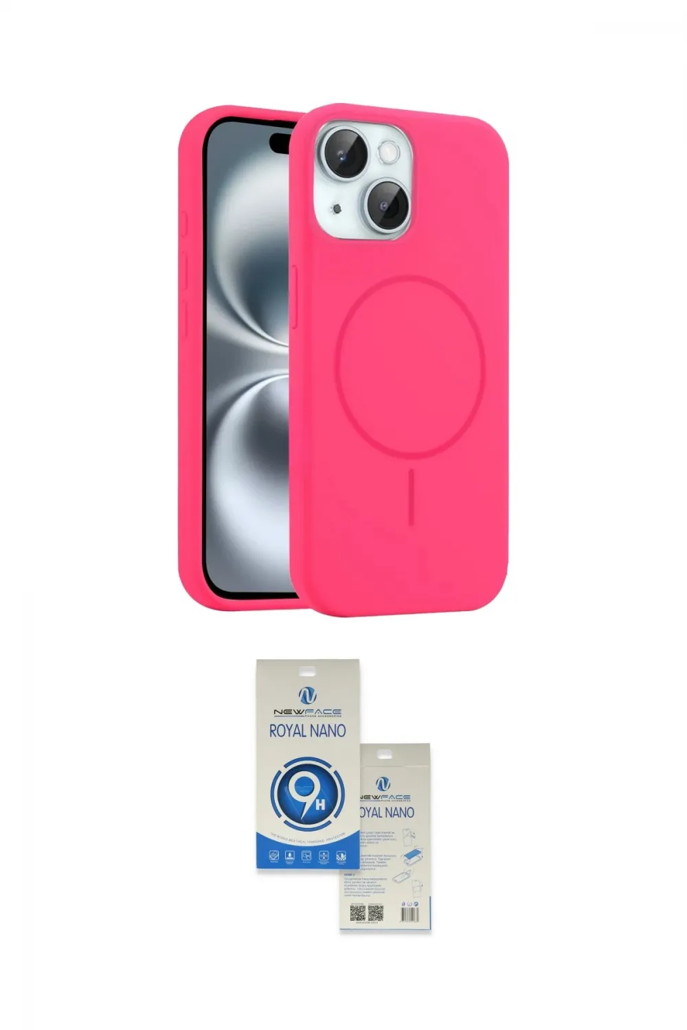ieg™ iPhone 14 Kılıf Yankı Form Serisi - Şeffaf Royal Nano Ekran Koruyucu