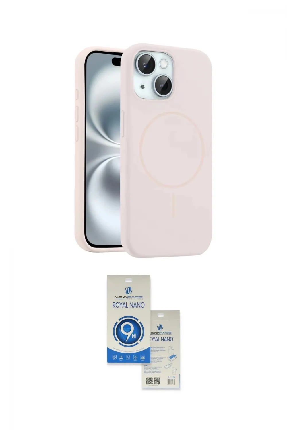 ieg™ iPhone 14 Kılıf Yankı Form Serisi - Şeffaf Royal Nano Ekran Koruyucu