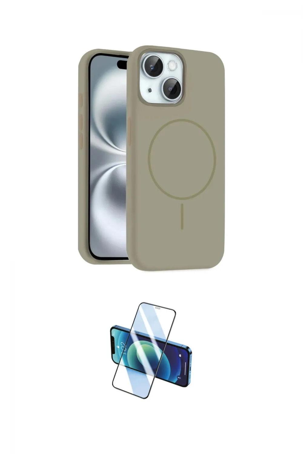 ieg™ iPhone 14 Kılıf Yankı Form Serisi - Siyah 3D Antistatik Cam Ekran Koruyucu
